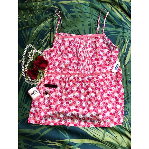 Sheer Floral Tank Top Blouse Large - Picture 1 of 8